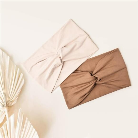 Womens Wide Turban Headbands Set Soft Stretch Workout Hair Wraps 10 Pack - Picture 7 of 8